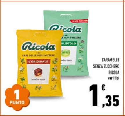 CARAMELLE SENZA ZUCCHERO RICOLA