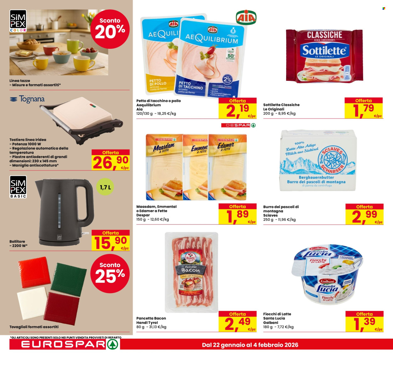 Volantino Eurospar - 22/1/2026 - 4/2/2026. Pagina 18