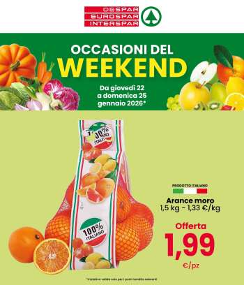 Volantino Eurospar - 22/1/2026 - 25/1/2026.