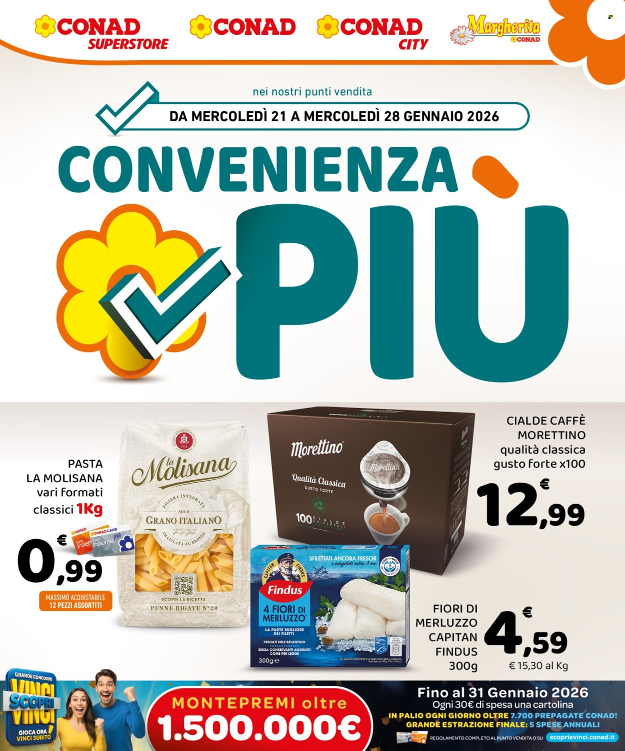 Volantino Conad - 21/1/2026 - 28/1/2026. Pagina 1