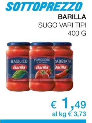 BARILLA SUGO VARI TIPI