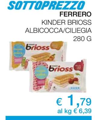 Ferrero Kinder Brioss Albicocca/Ciliegia