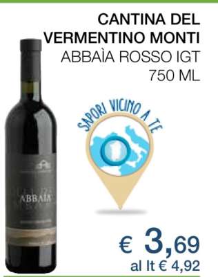 CANTINA DEL VERMENTINO MONTI ABBÁIA ROSSO IGT