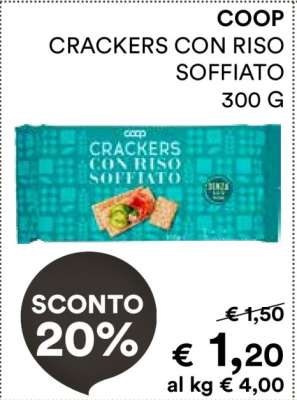 COOP CRACKERS CON RISO SOFFIATO 300 G