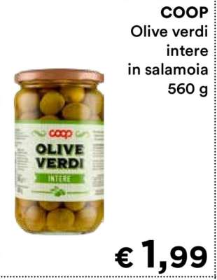COOP Olive verdi intere in salamoia 560 g
