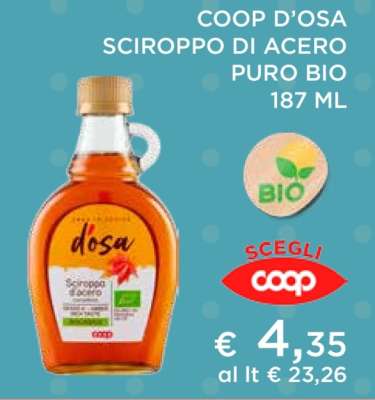 COOP D’OSA SCIROPPO DI ACERO PURO BIO