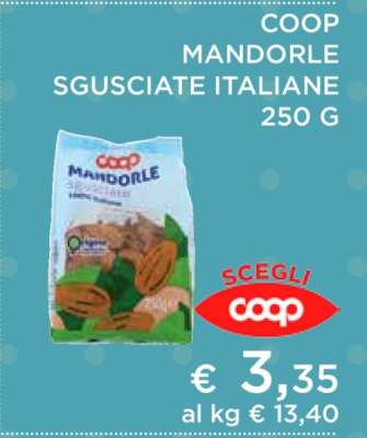 COOP MANDORLE SGUSCIATE ITALIANE 250 G
