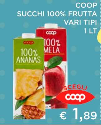 COOP SUCCHI 100% FRUTTA