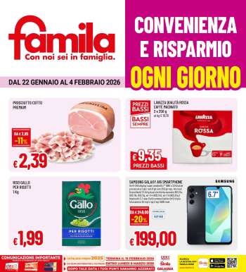 Volantino Famila - 22/1/2026 - 4/2/2026.