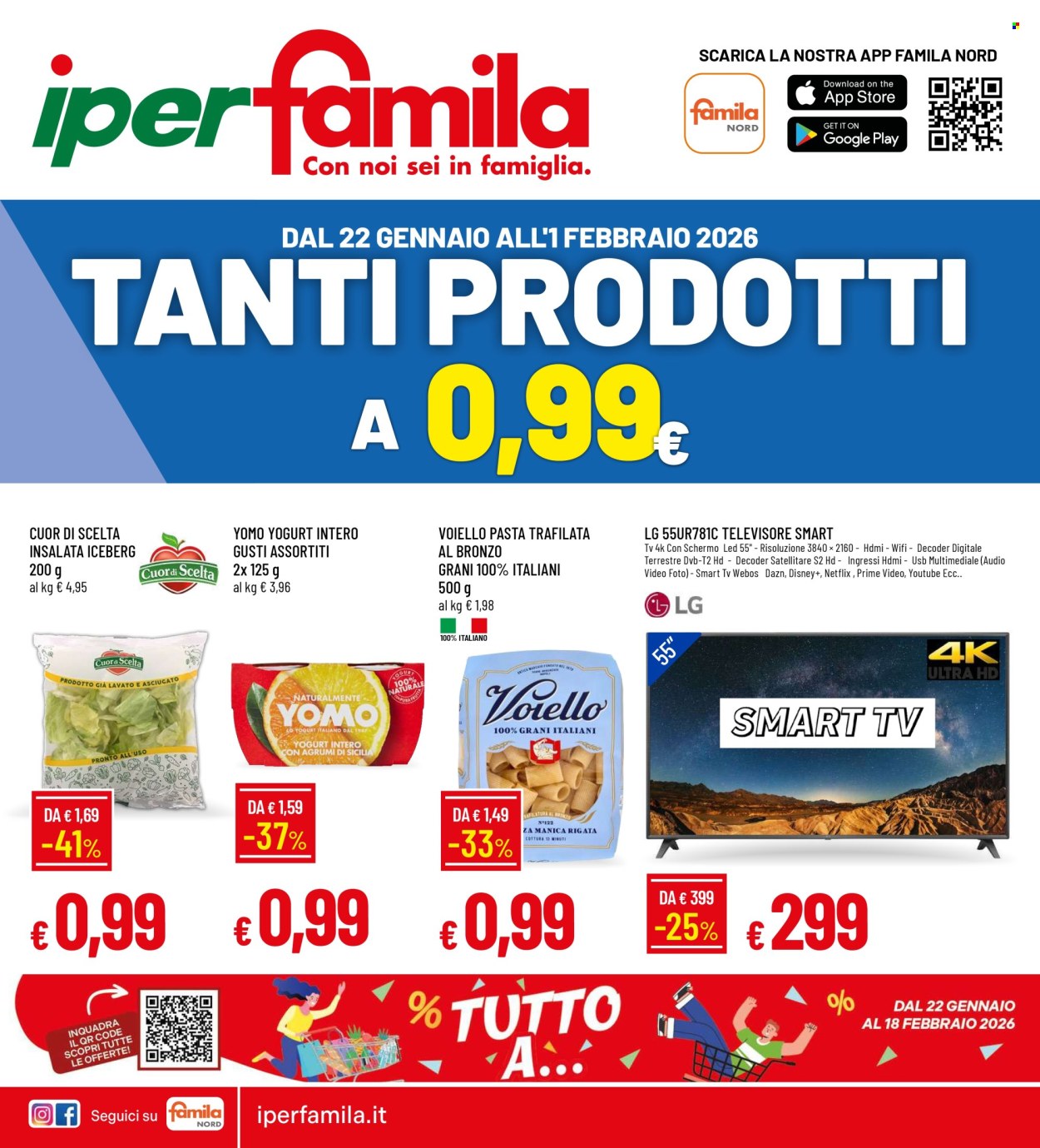 Volantino Famila - 22/1/2026 - 1/2/2026. Pagina 1
