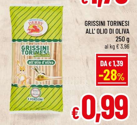 GRISSINI TORINESI ALL' OLIO DI OLIVA