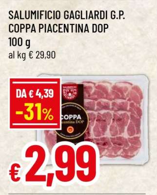 SALUMIFICIO GAGLIARDI G.P. COPPA PIACENTINA DOP