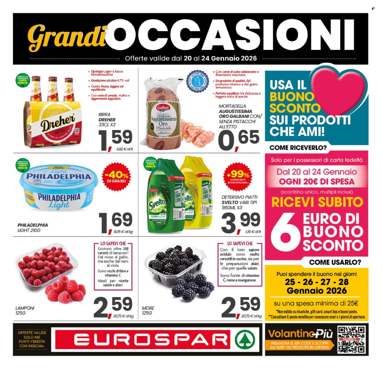 Volantino Eurospar - 20/1/2026 - 28/1/2026. Pagina 1