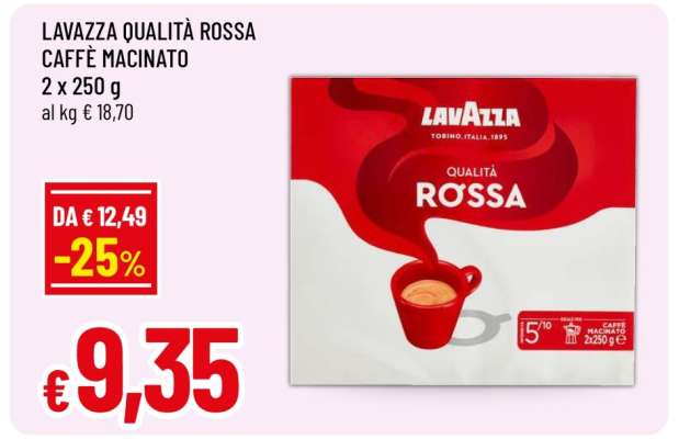 LAVAZZA QUALITÀ ROSSA CAFFÈ MACINATO