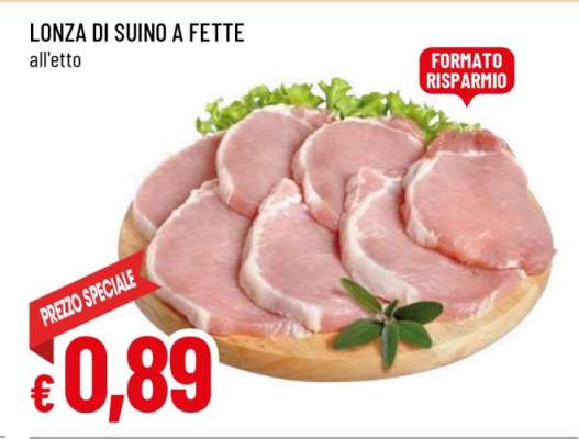 Lonza di Suino a Fette