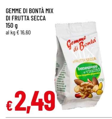 GEMME DI BONTÀ MIX DI FRUTTA SECCA