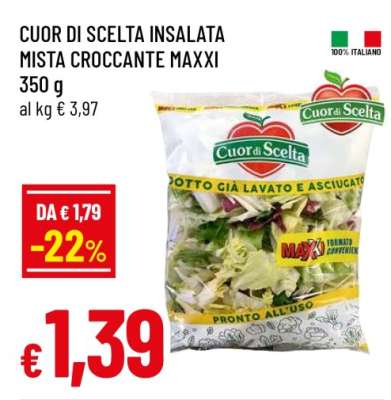 CUOR DI SCELTA INSALATA MISTA CROCCANTE MAXXI