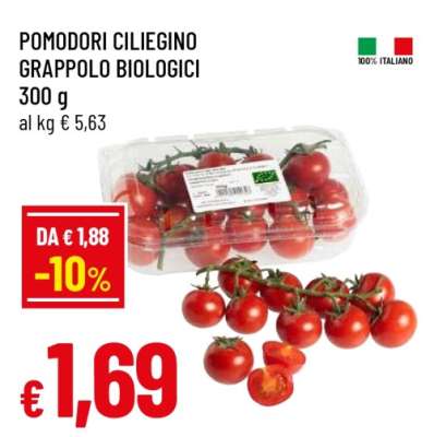POMODORI CILIEGINO GRAPPOLO BIOLOGICI