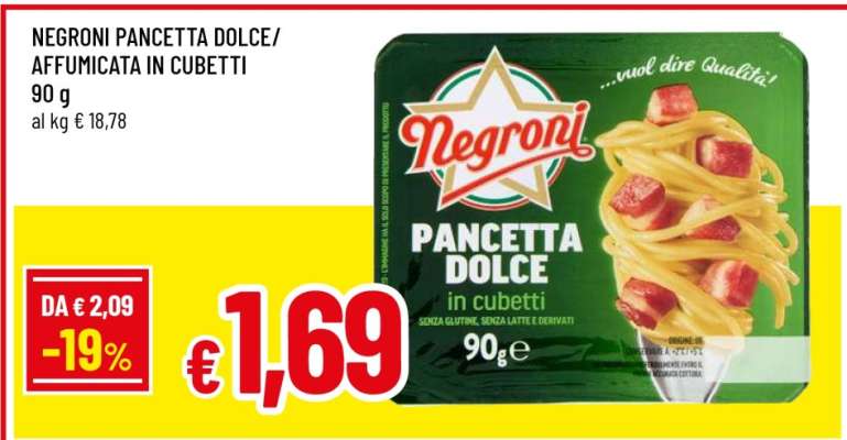 NEGRONI PANCETTA DOLCE/AFFUMICATA IN CUBETTI