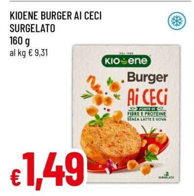 Kioene Burger Ai Ceci Surgelato