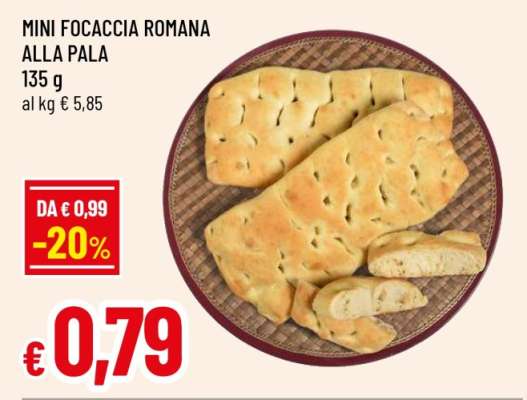 MINI FOCACCIA ROMANA ALLA PALA