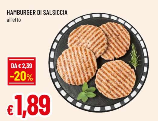 HAMBURGER DI SALSICCIA