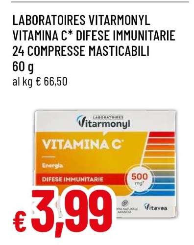 LABORATOIRES VITARMONYL VITAMINA C* DIFESE IMMUNITARIE