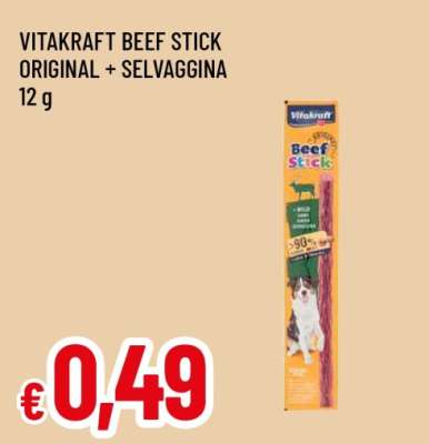 VITAKRAFT BEEF STICK ORIGINAL + SELVAGGINA