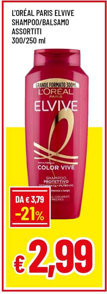 L'ORÉAL PARIS ELVIVE SHAMPOO/BALSAMO ASSORTITI