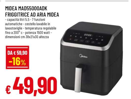 MIDEA MAD55000ADK FRIGGITRICE AD ARIA MIDEA