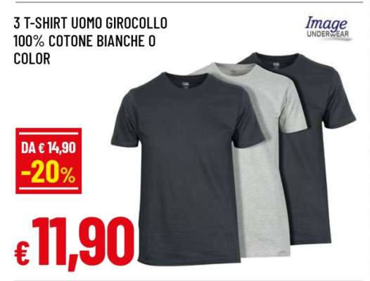 3 T-SHIRT UOMO GIROCOLLO