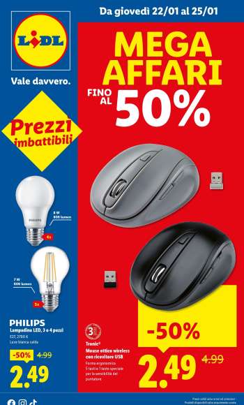 Volantino Lidl - 22/1/2026 - 25/1/2026.
