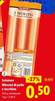Salumeo Würstel di pollo e tacchino