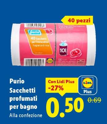 Purio Sacchetti profumati per bagno