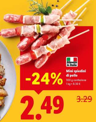 Mini spiedini di pollo