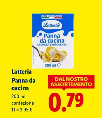 Latteria Panna da cucina