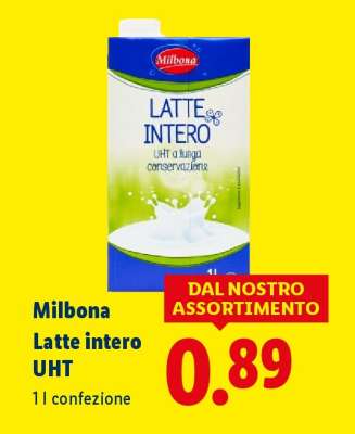 Milbona Latte intero UHT