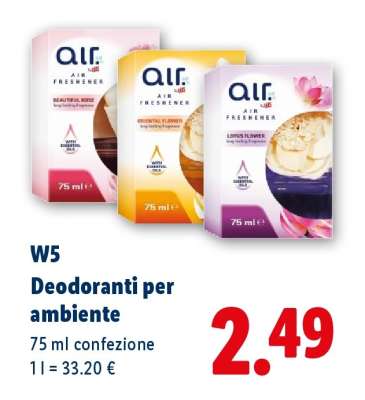 W5 Deodoranti per ambiente