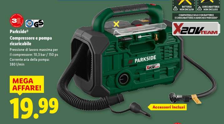 PARKSIDE® Compressore e pompa ricaricabile
