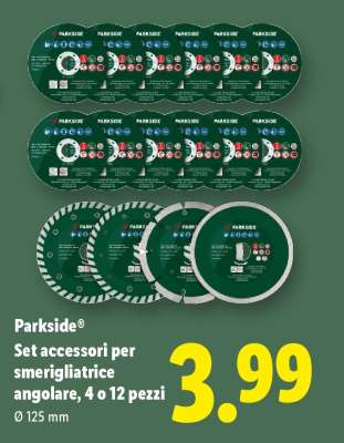 Parkside® Set accessori per smerigliatrice angolare