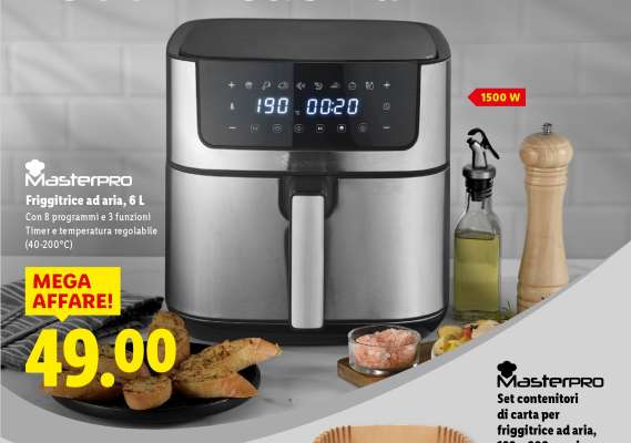 Masterpro Friggitrice ad aria, 6 L