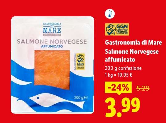Gastronomia di Mare Salmone norvegese affumicato