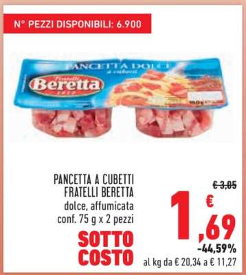 PANCETTA A CUBETTI FRATELLI BERETTA