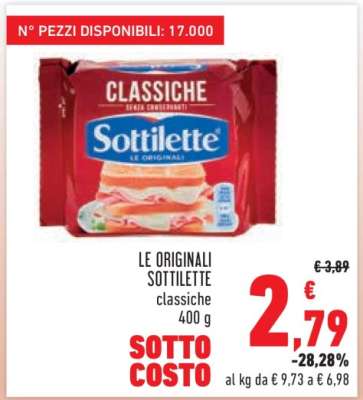 LE ORIGINALI SOTTILETTE