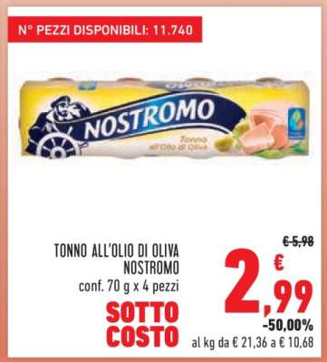 Tonno all'olio di oliva Nostromo