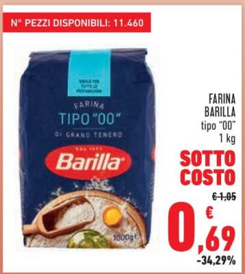 FARINA BARILLA tipo “00” 1 kg