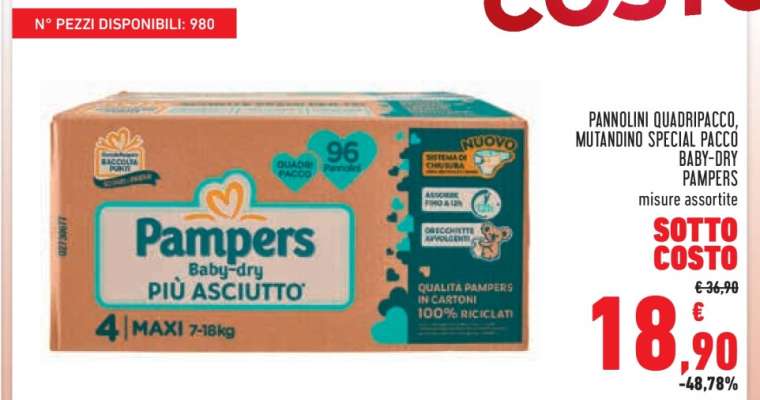 Pampers Baby-dry Più Asciutto