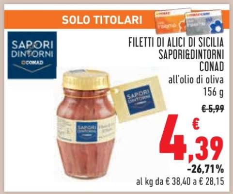 Filetti di Alici di Sicilia Sapori&Dintorni Conad