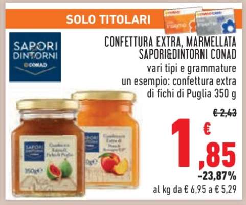 Confettura Extra, Marmellata Sapori&Dintorni Conad
