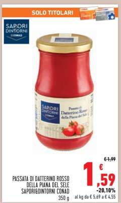 Passata di Datterino Rosso della Piana del Sele Sapori&Dintorni Conad